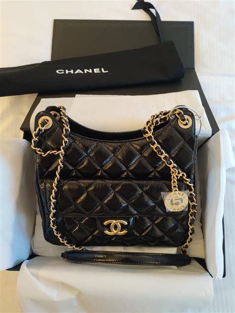 chanel hobo handbag gray|Chanel hobo handbag price.